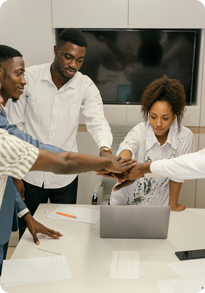 Modern office meeting and presentation