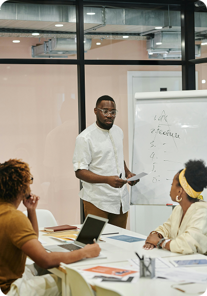 Business teamwork and strategy planning